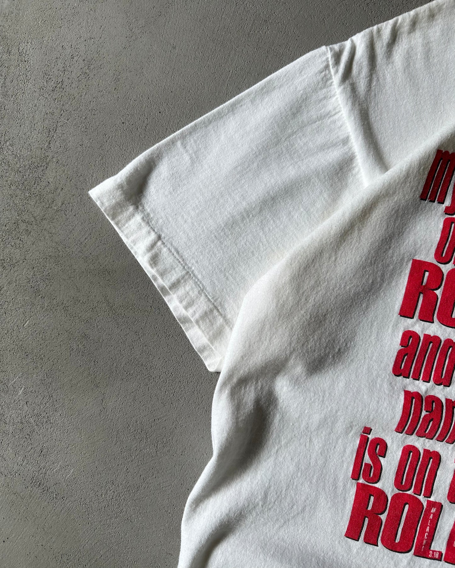 1990s - White Rock & Roll T-Shirt - XL