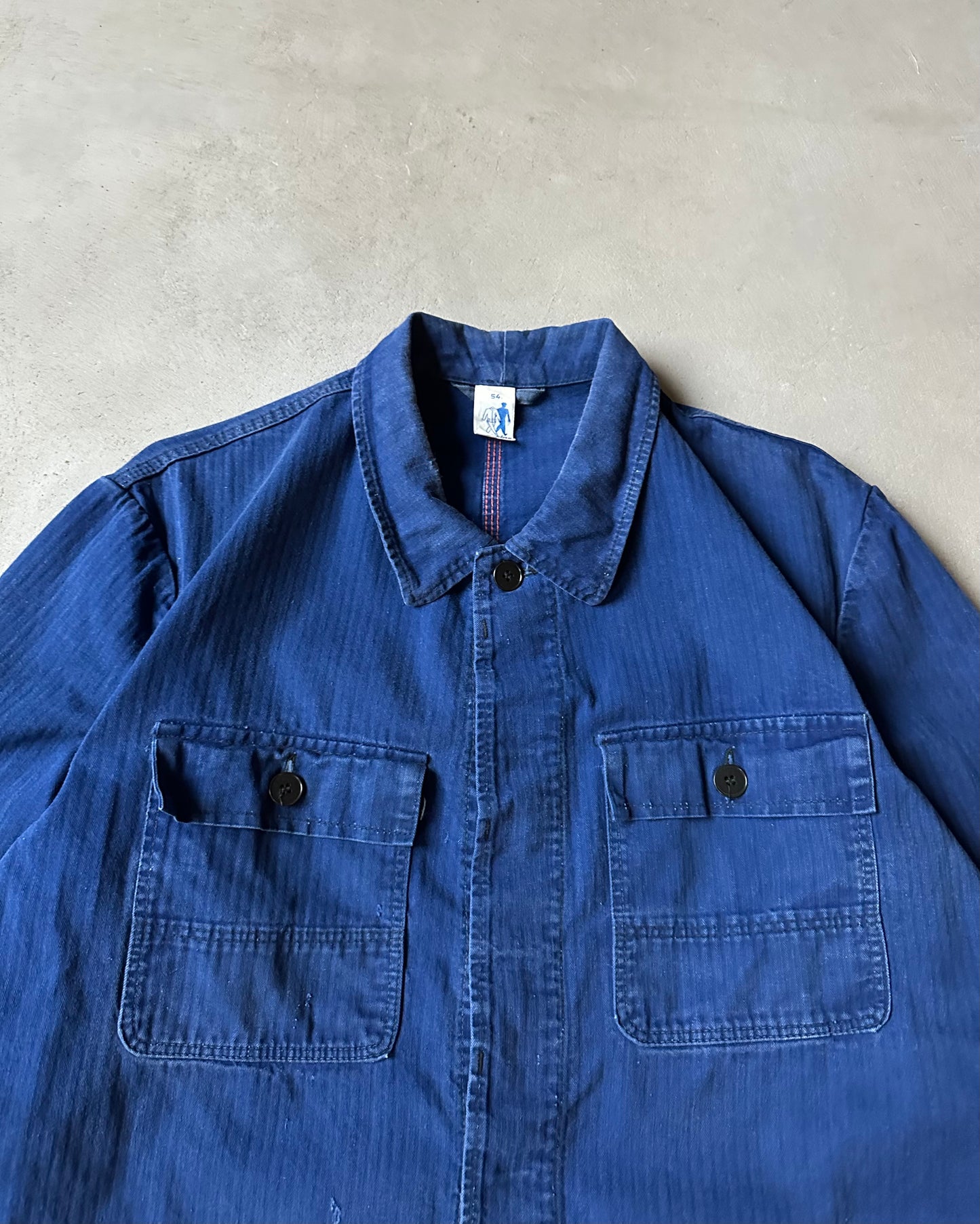 1960s - Blue Euro HBT Chore - L