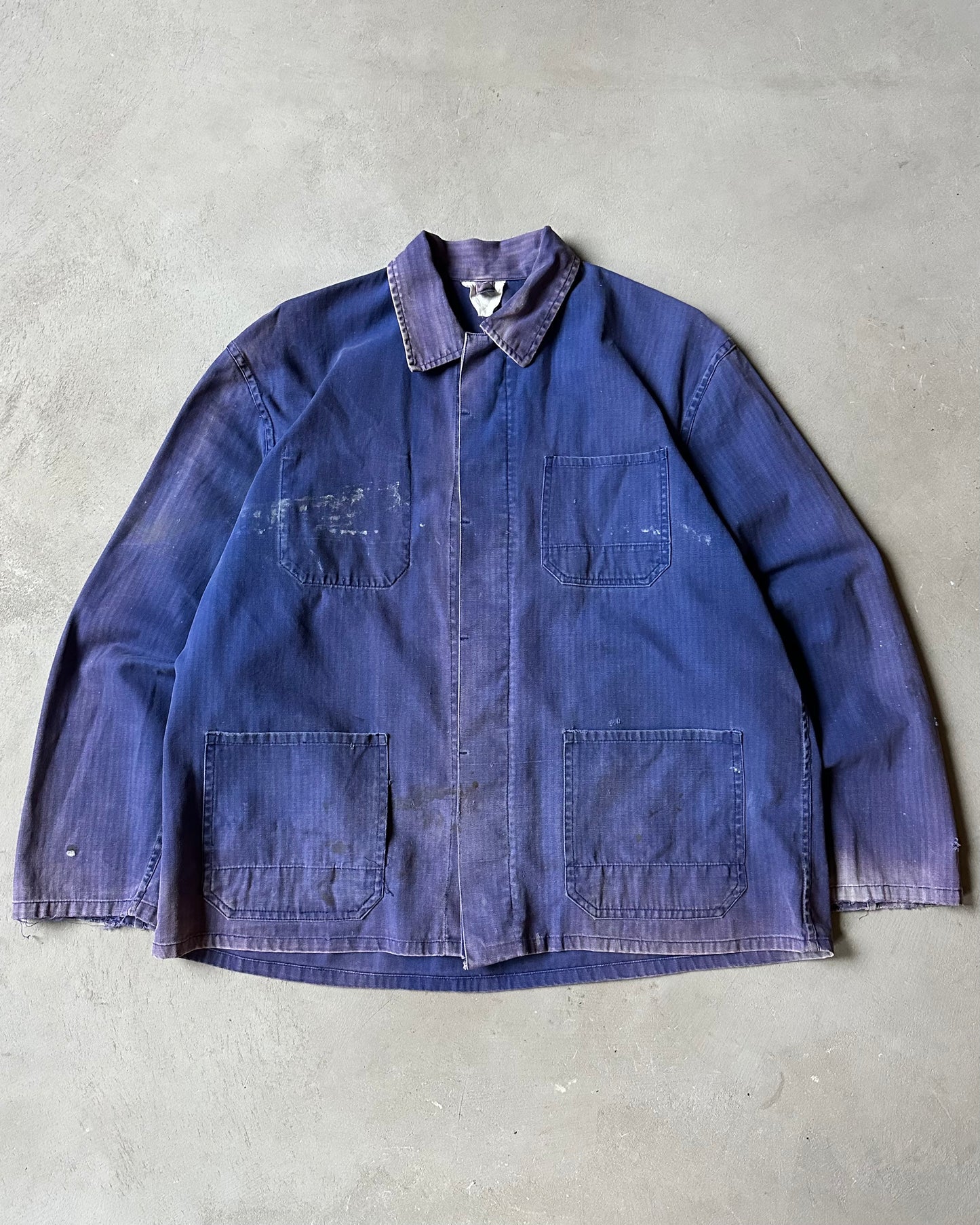 1980s - Distressed Purple Euro HBT Chore - XL