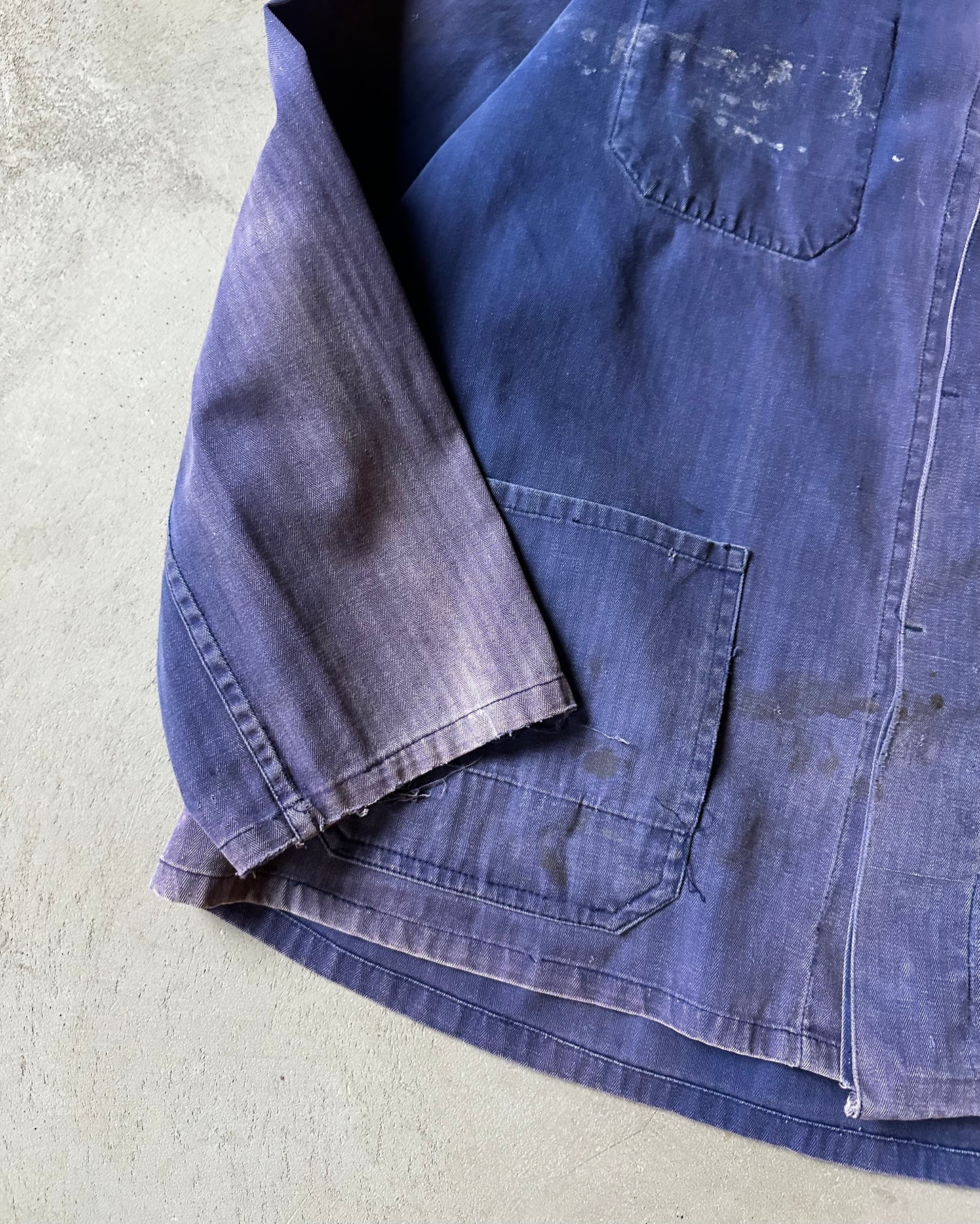 1980s - Distressed Purple Euro HBT Chore - XL