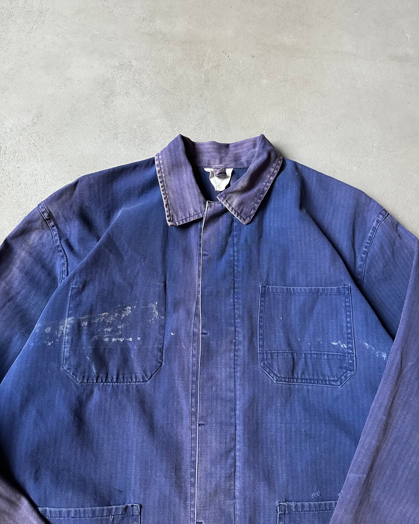 1980s - Distressed Purple Euro HBT Chore - XL