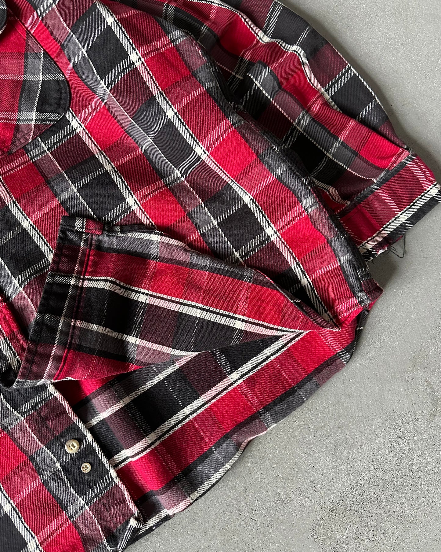 1990s - Red/black Carhartt Plaid Flannel - L