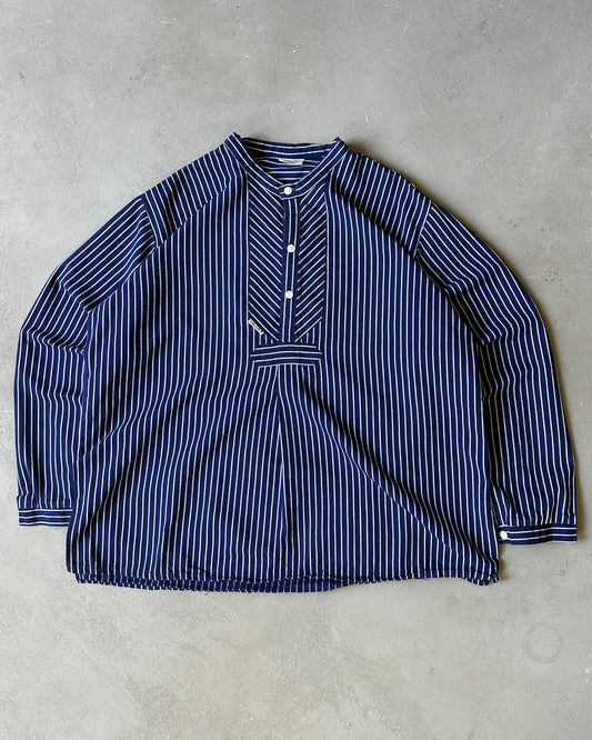 1980s - Navy Euro Fisherman Shirt - L