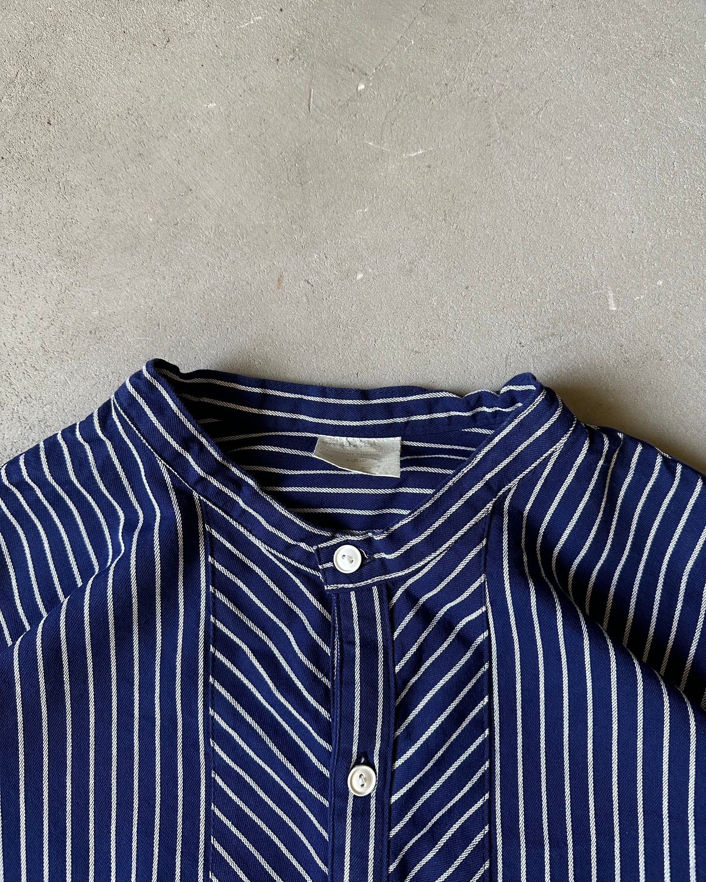 1980s - Navy Euro Fisherman Shirt - L