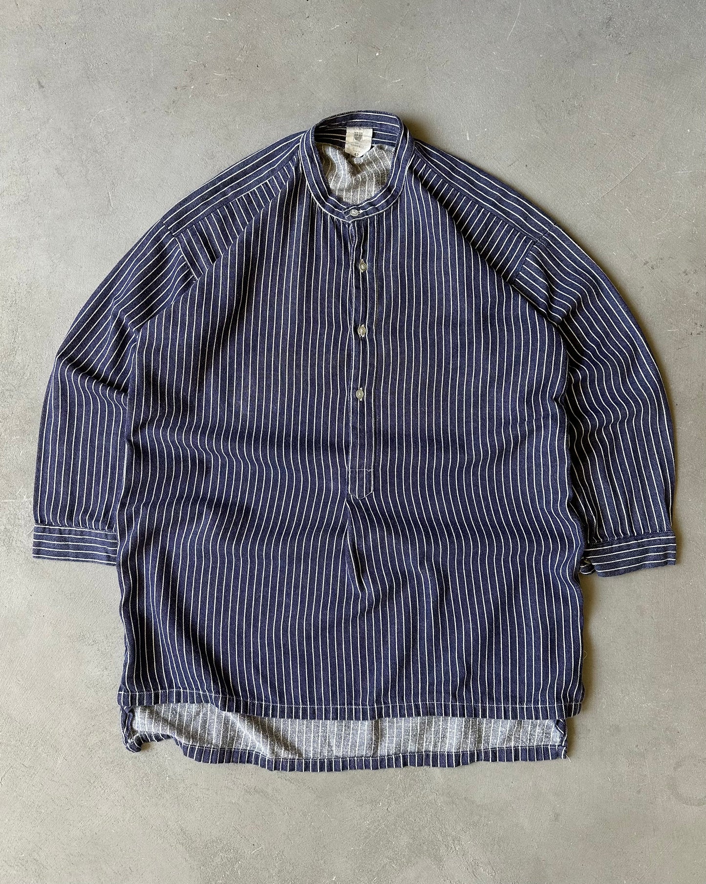 1980s - Navy Euro Fisherman Shirt - M