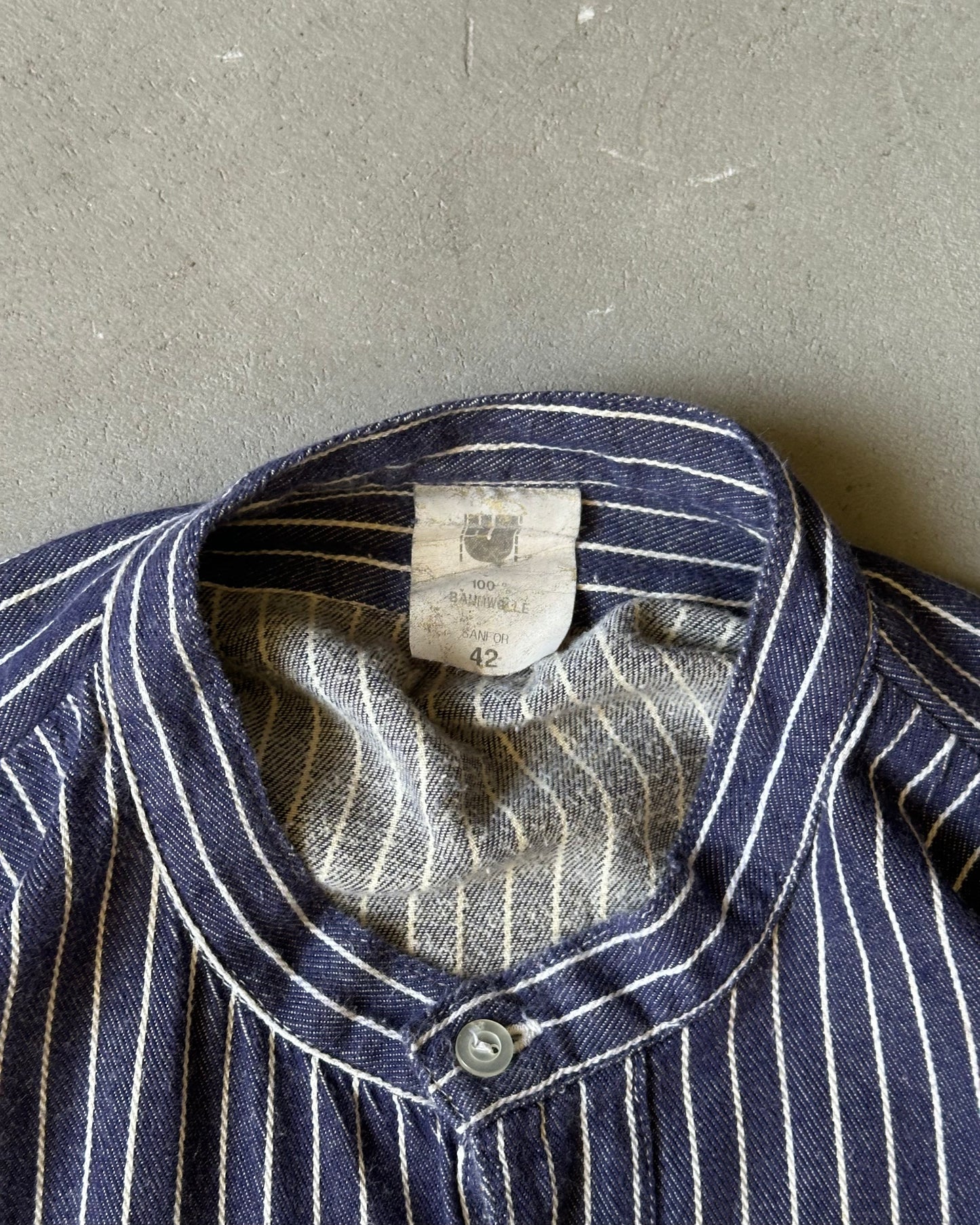 1980s - Navy Euro Fisherman Shirt - M