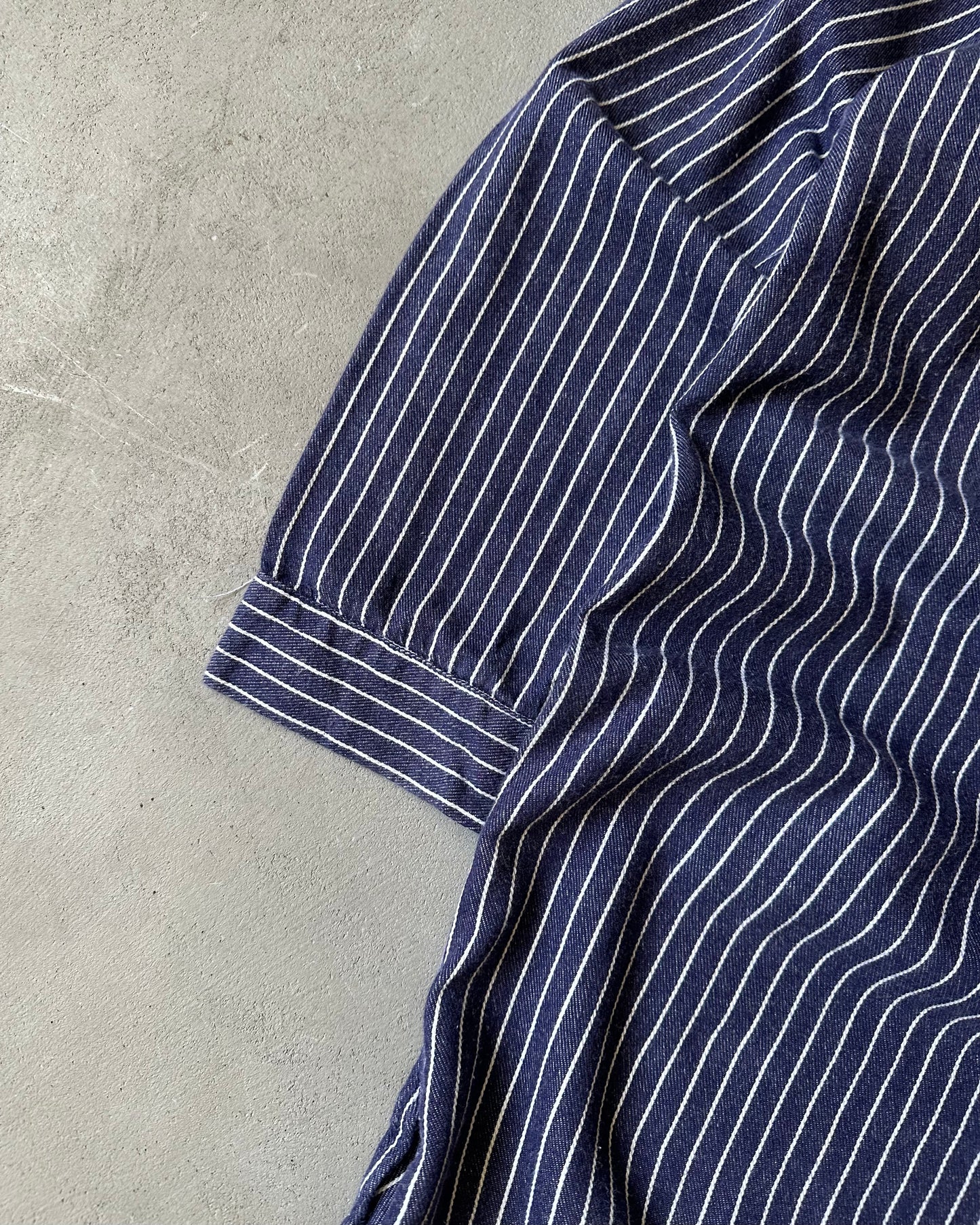 1980s - Navy Euro Fisherman Shirt - M