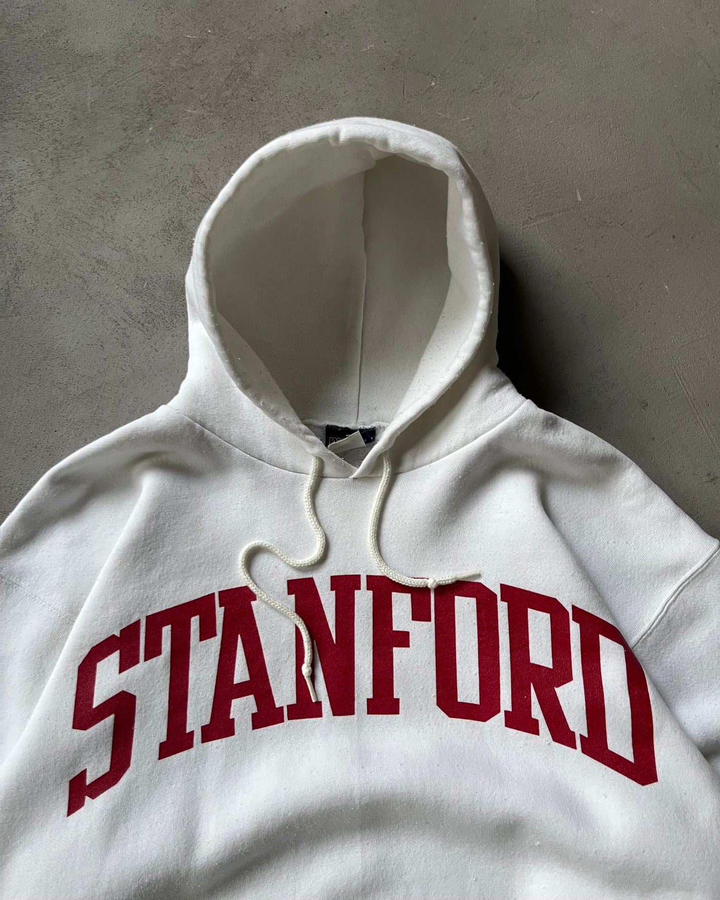 Années 90 - Sweat à capuche blanc Stanford - M