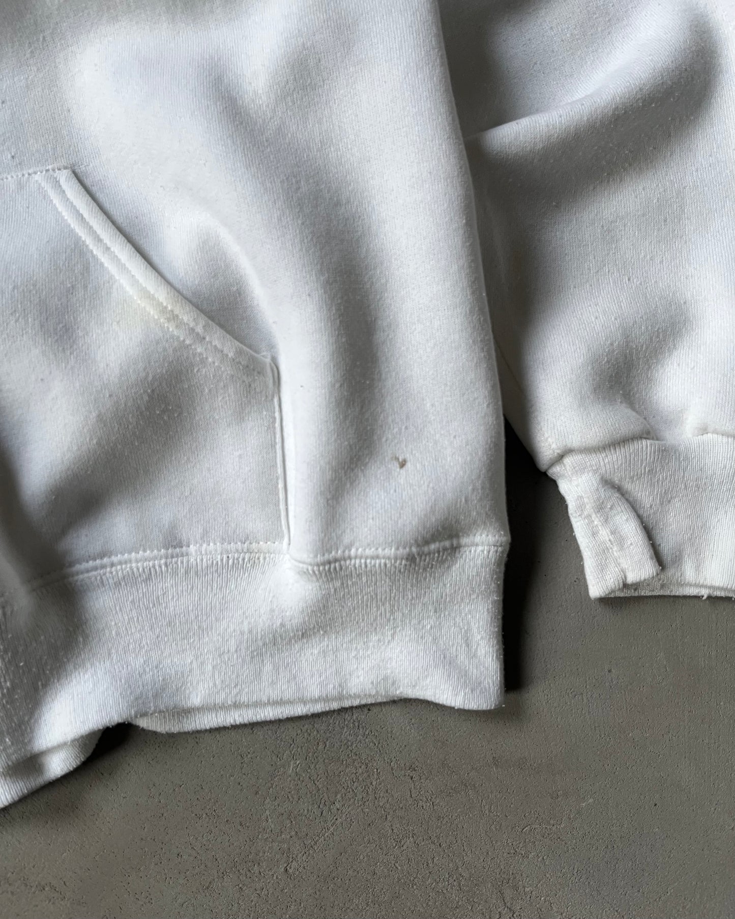 Années 90 - Sweat à capuche blanc Stanford - M