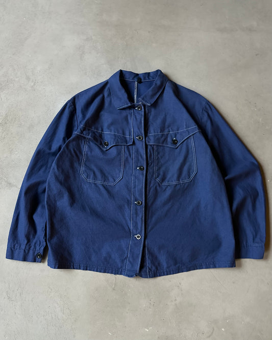 1970s - Blue Euro Work Overshirt - M