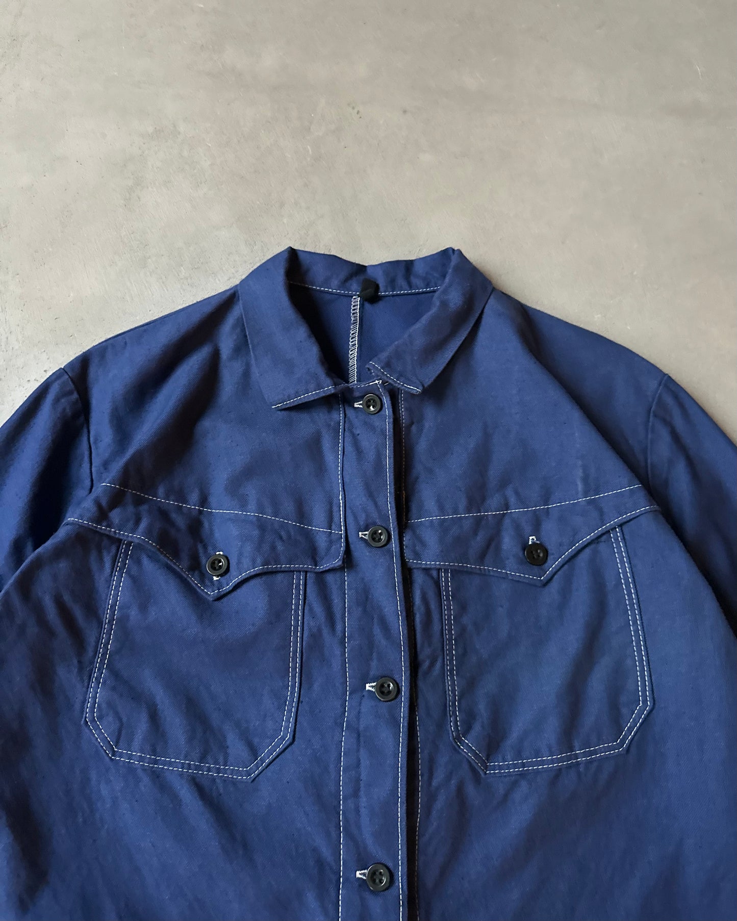 1970s - Blue Euro Work Overshirt - M