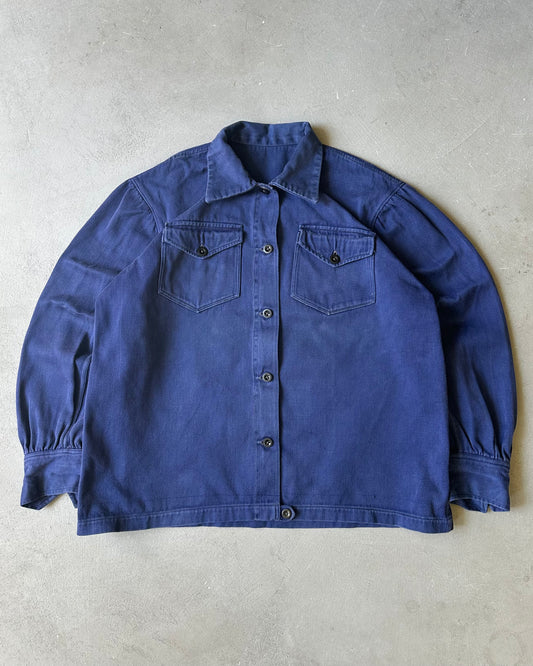 1970s - Blue Moleskin Euro Women's Chore - (W)S/M