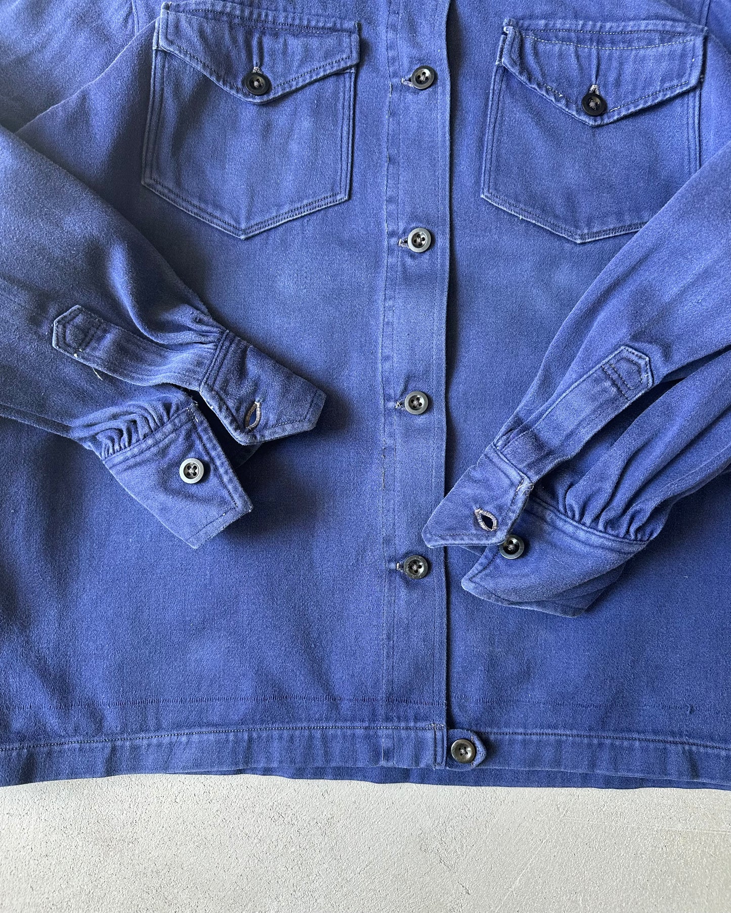 1970s - Blue Moleskin Euro Women's Chore - (W)S/M