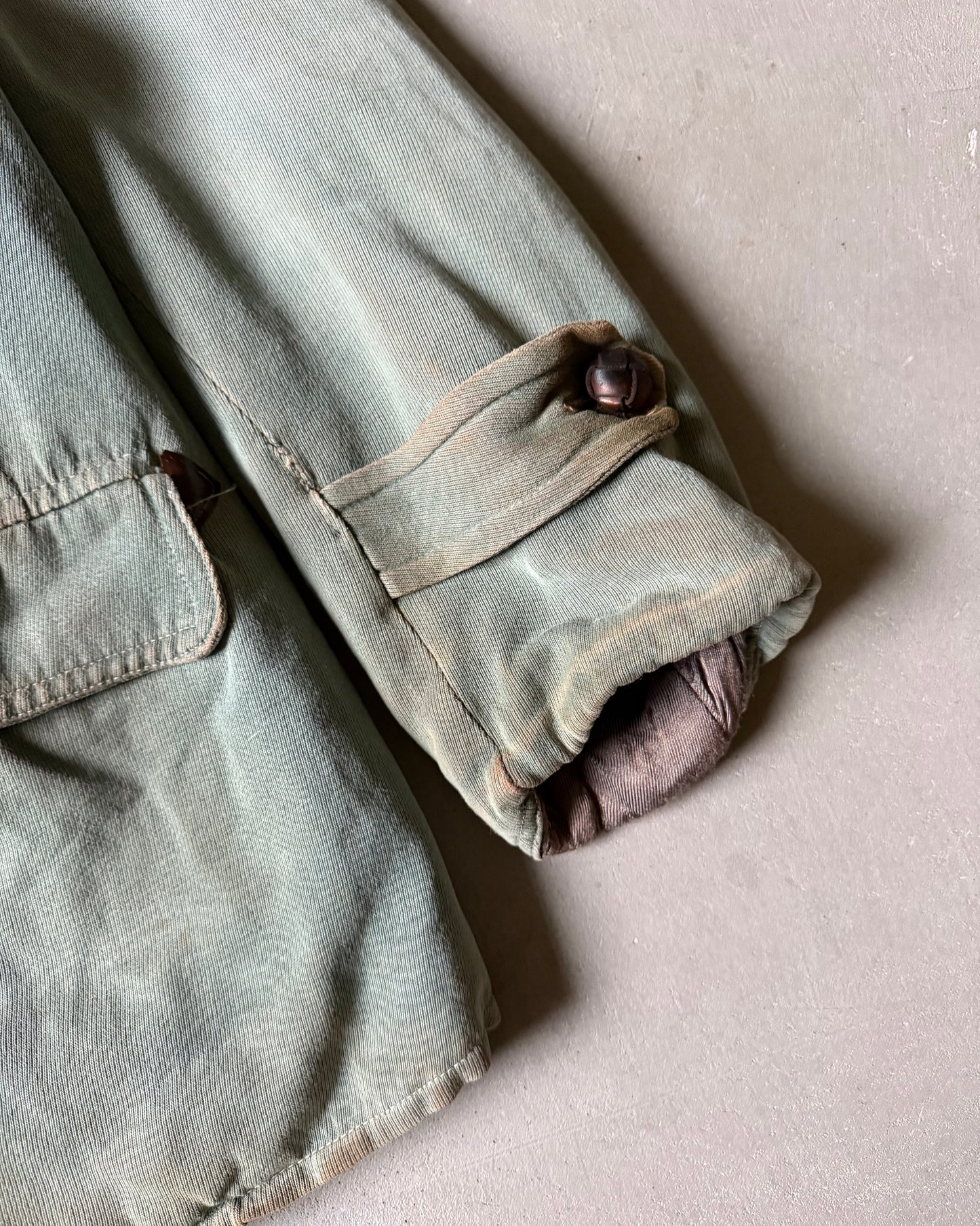 1950s - Distressed Green Alaska Storm Coat - M