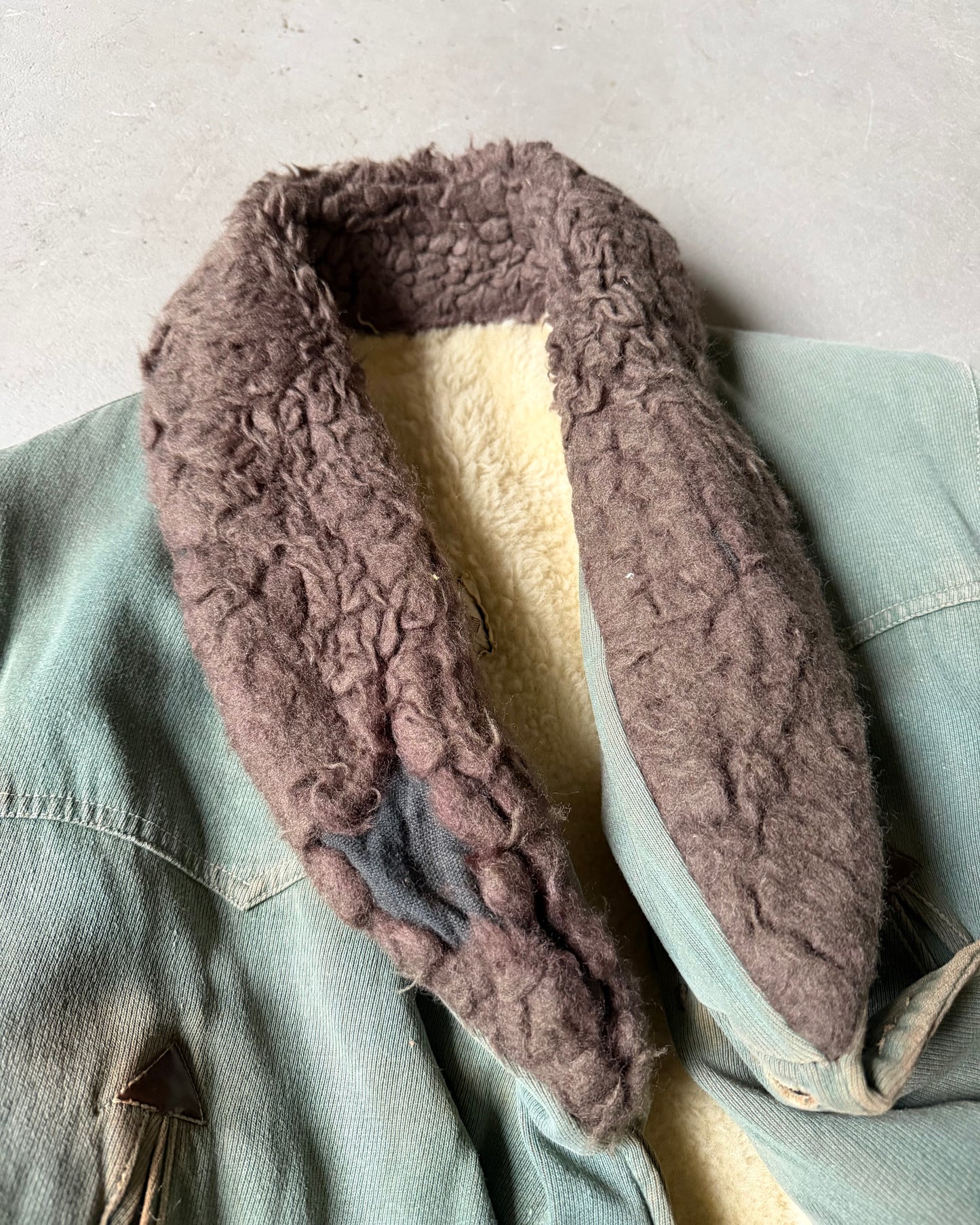 1950s - Distressed Green Alaska Storm Coat - M