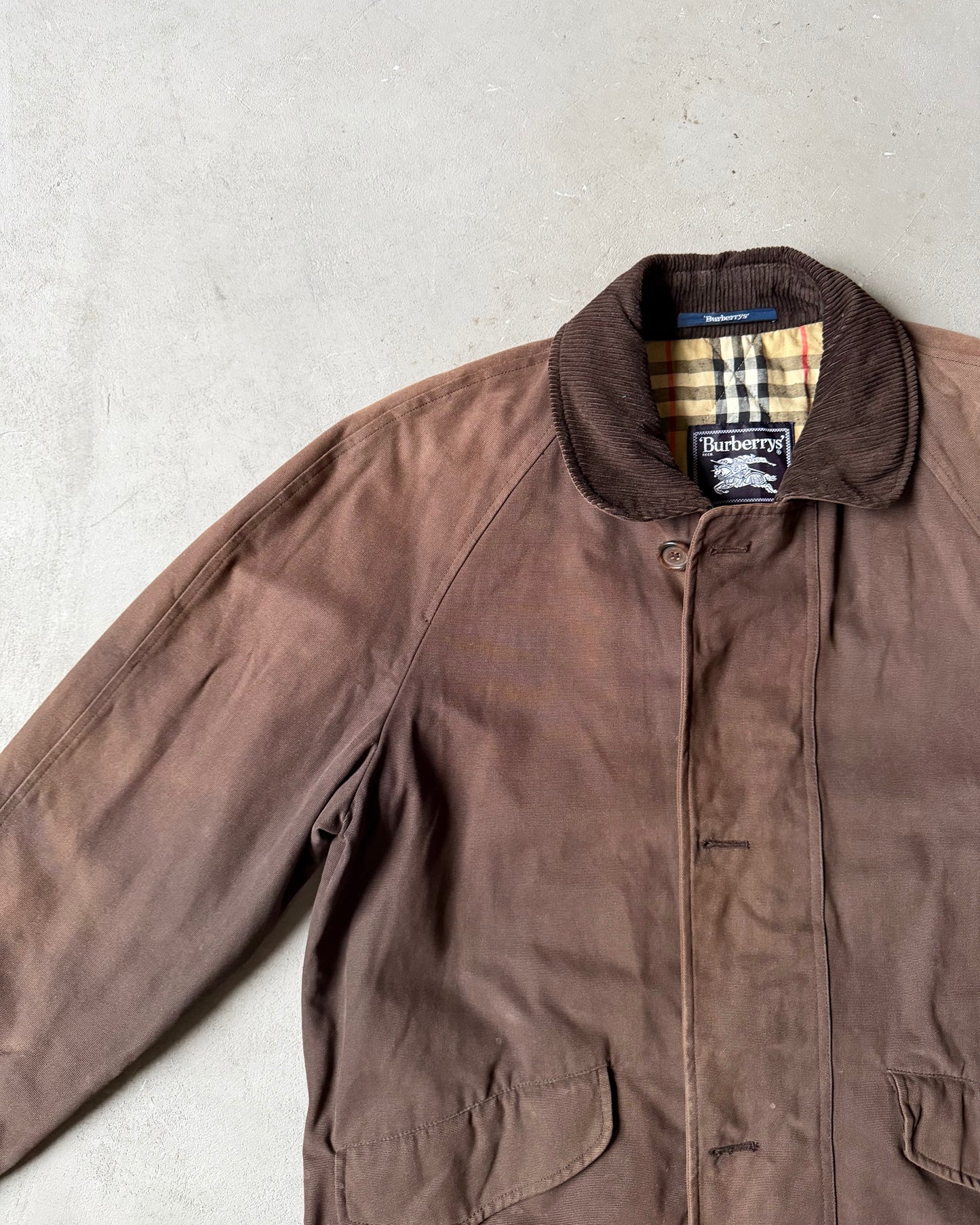 1990s - Faded Brown Burberrys’ Barn Coat - L