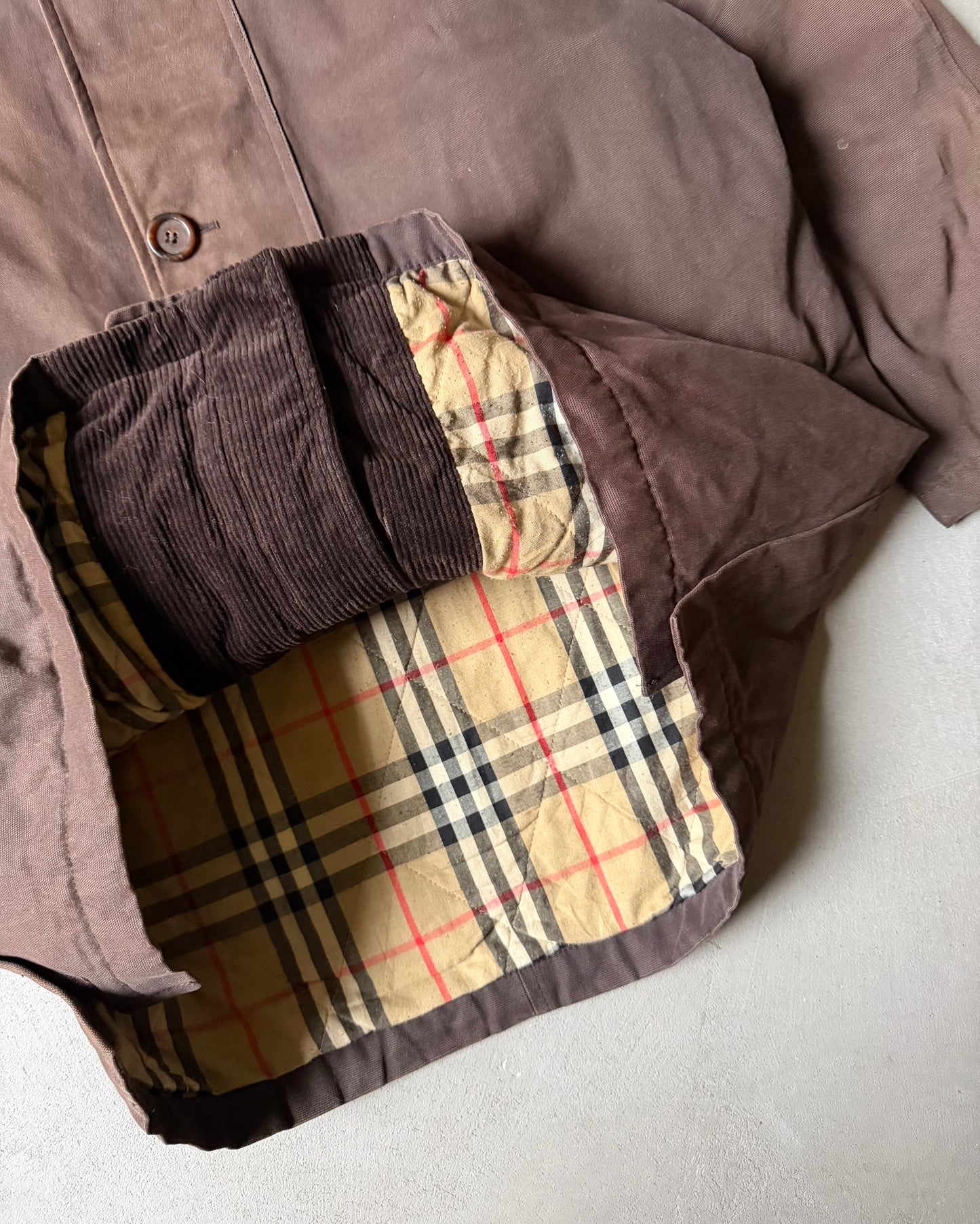 1990s - Faded Brown Burberrys’ Barn Coat - L