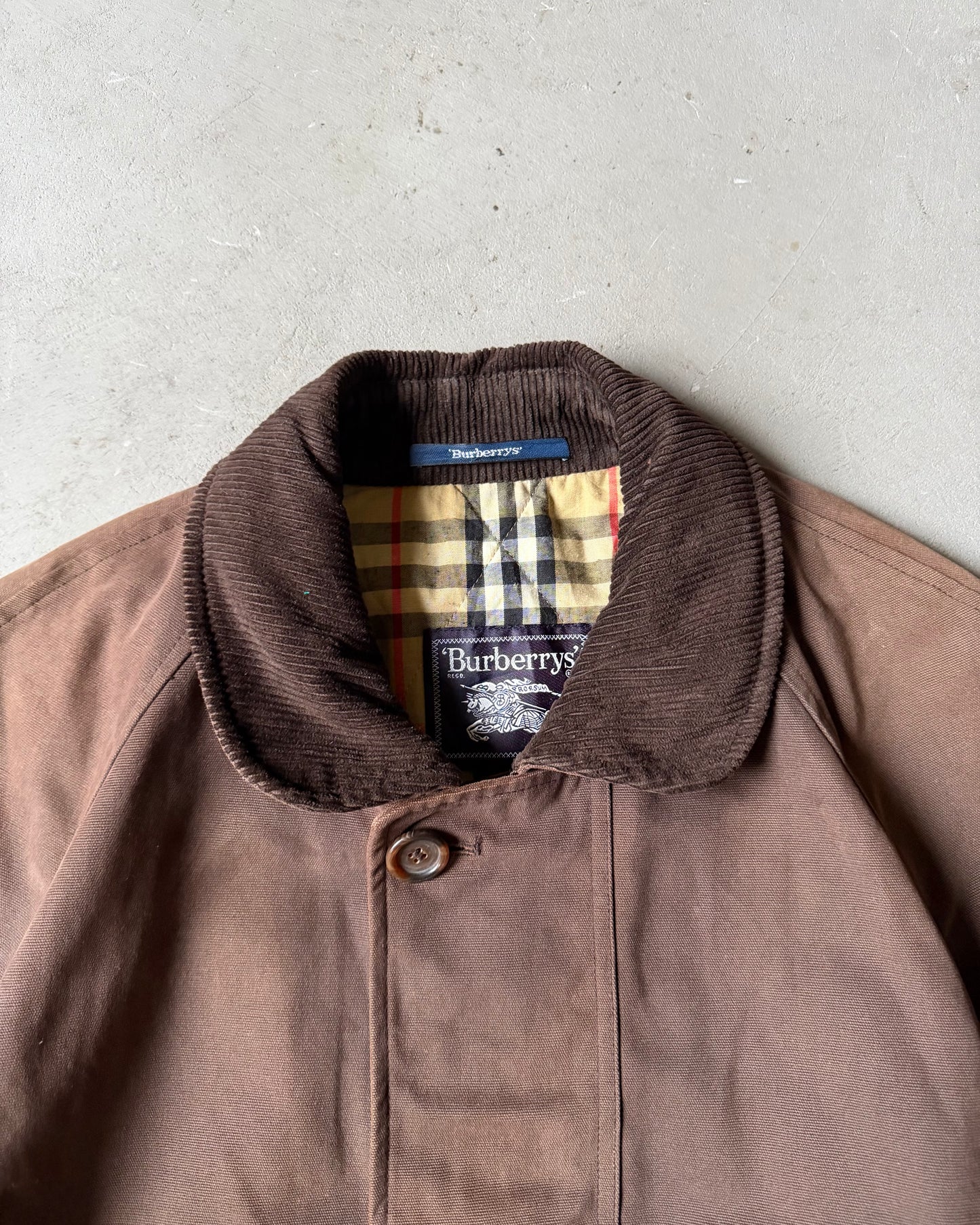 1990s - Faded Brown Burberrys’ Barn Coat - L