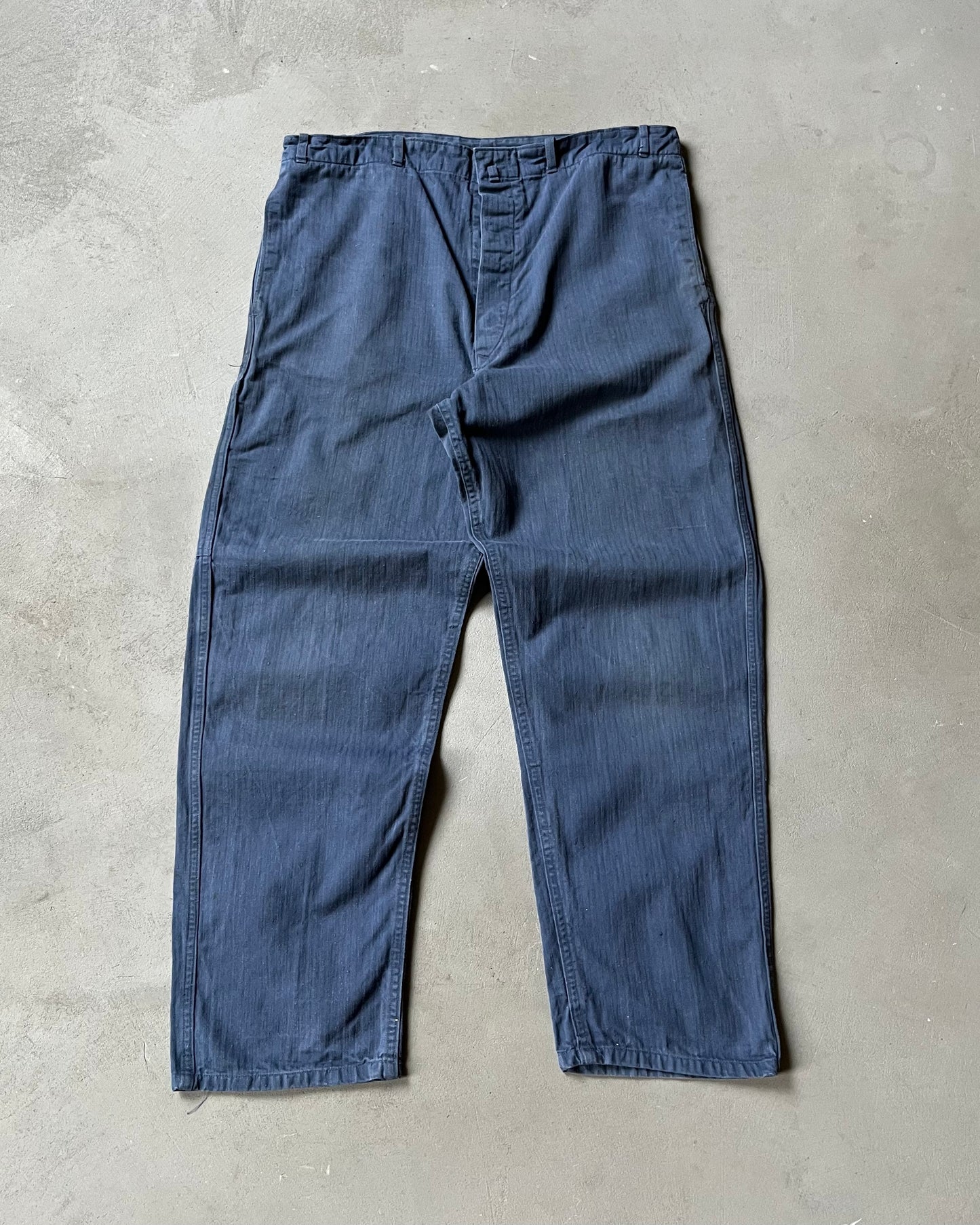 1970s - Blue HBT Euro Trousers - 36x29