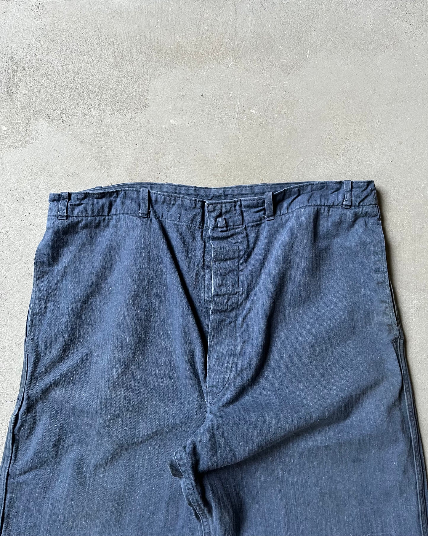 1970s - Blue HBT Euro Trousers - 36x29