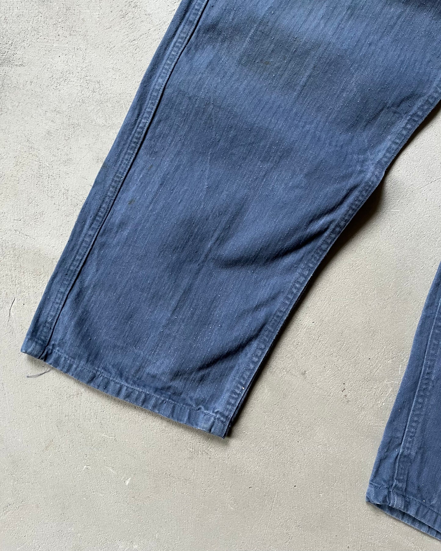 1970s - Blue HBT Euro Trousers - 36x29