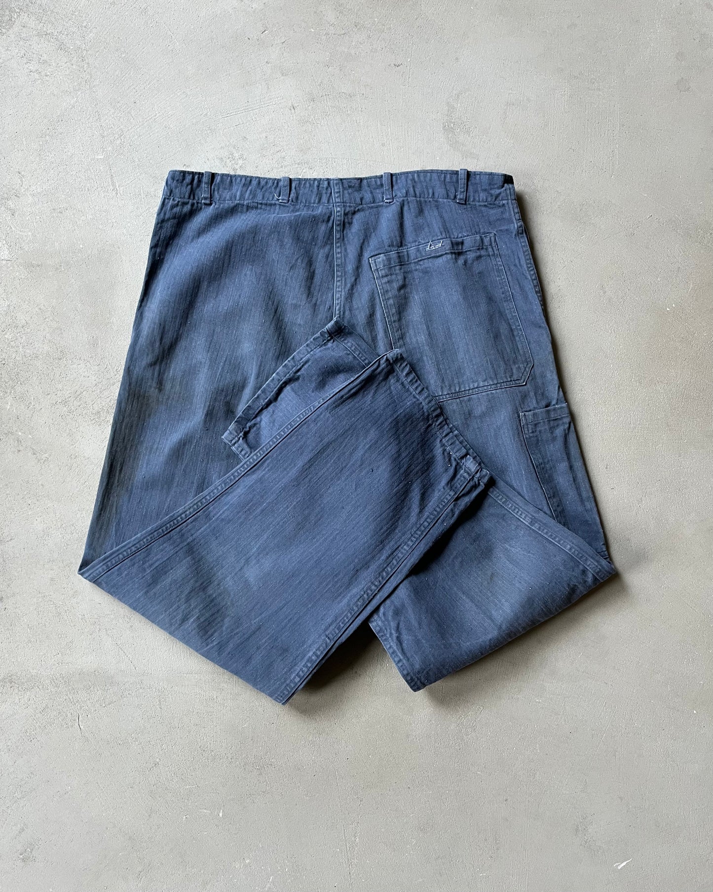 1970s - Blue HBT Euro Trousers - 36x29