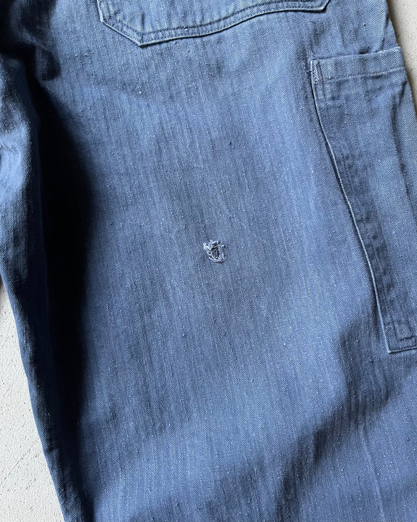 1970s - Blue HBT Euro Trousers - 36x29