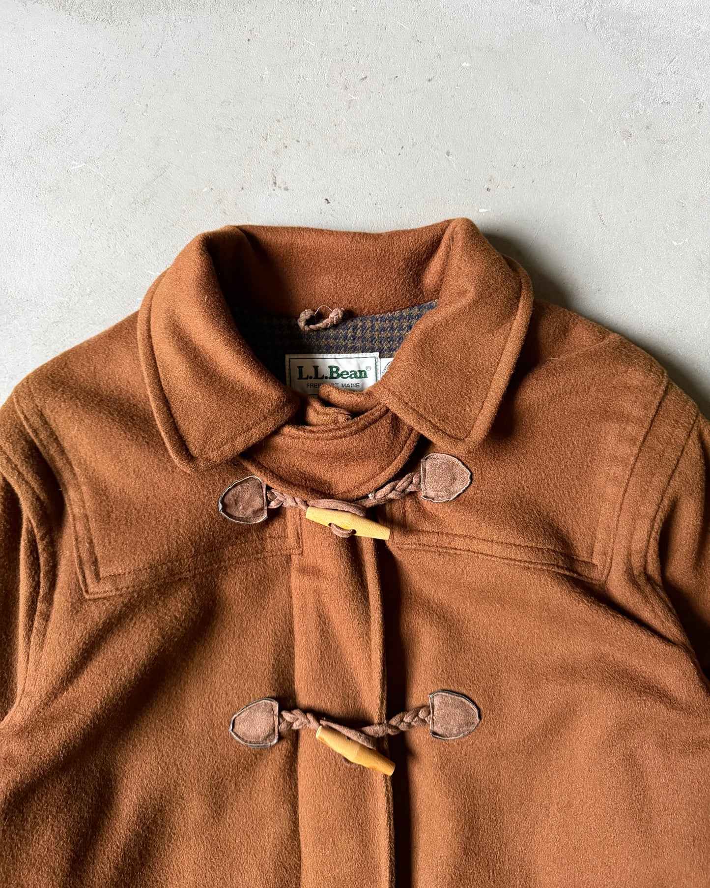 1990s - Brown L.L.Bean Duffle Wool Coat - (W)M