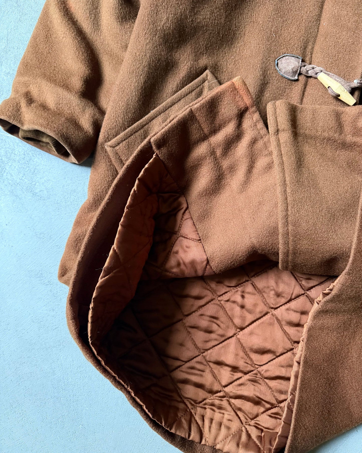 1990s - Brown L.L.Bean Duffle Wool Coat - (W)M