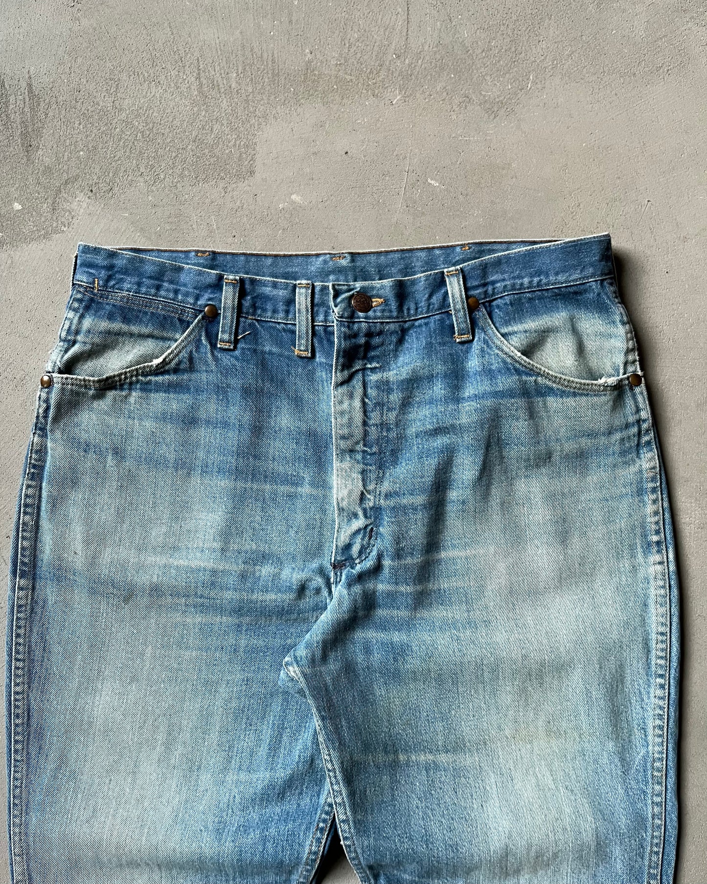 1980s - Faded Rustler Jeans - 35x29