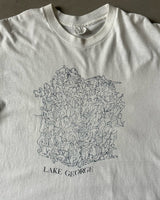 1980s - White "Orgy Lake George" T-Shirt -