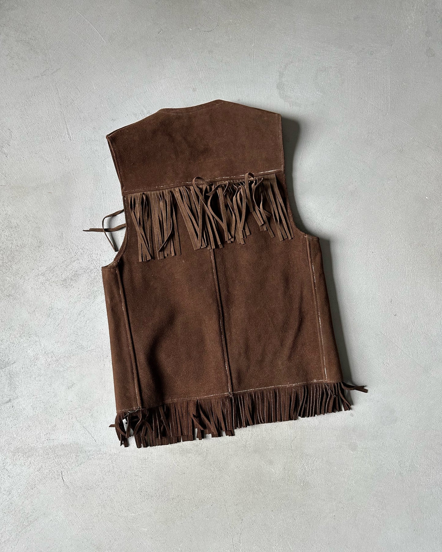 1980s - Brown Suede Western Vest - (W)M