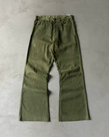 1970s - Green Bootcut Jeans - 30x28