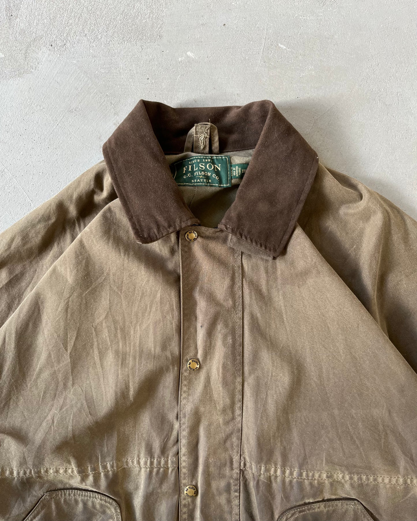 2000s - Green Filson Waxed Coat - XXL