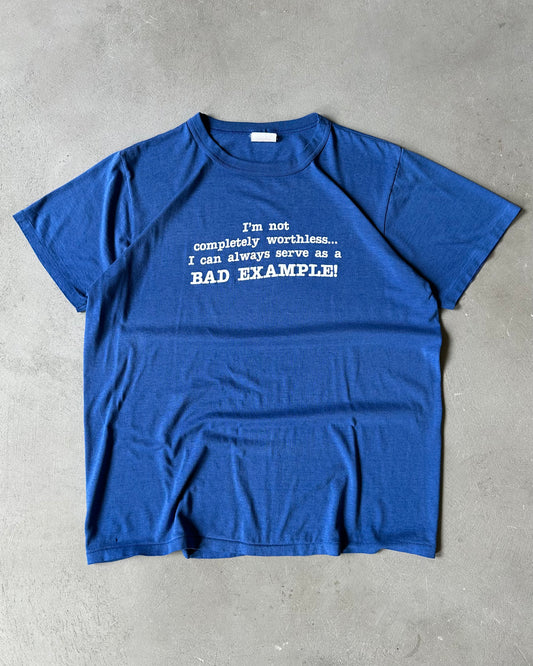 1980s - Blue Bad Example T-Shirt - L