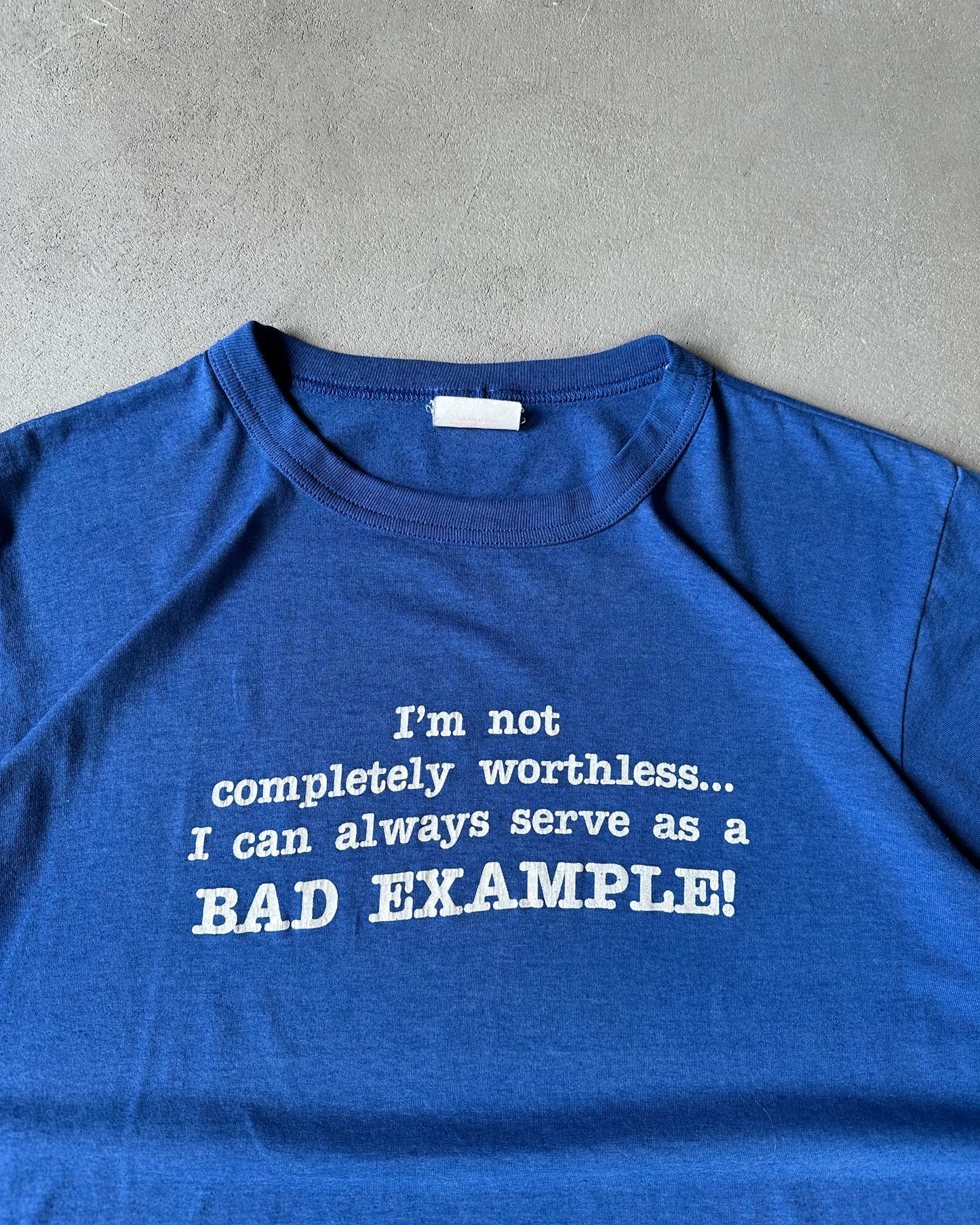 1980s - Blue Bad Example T-Shirt - L