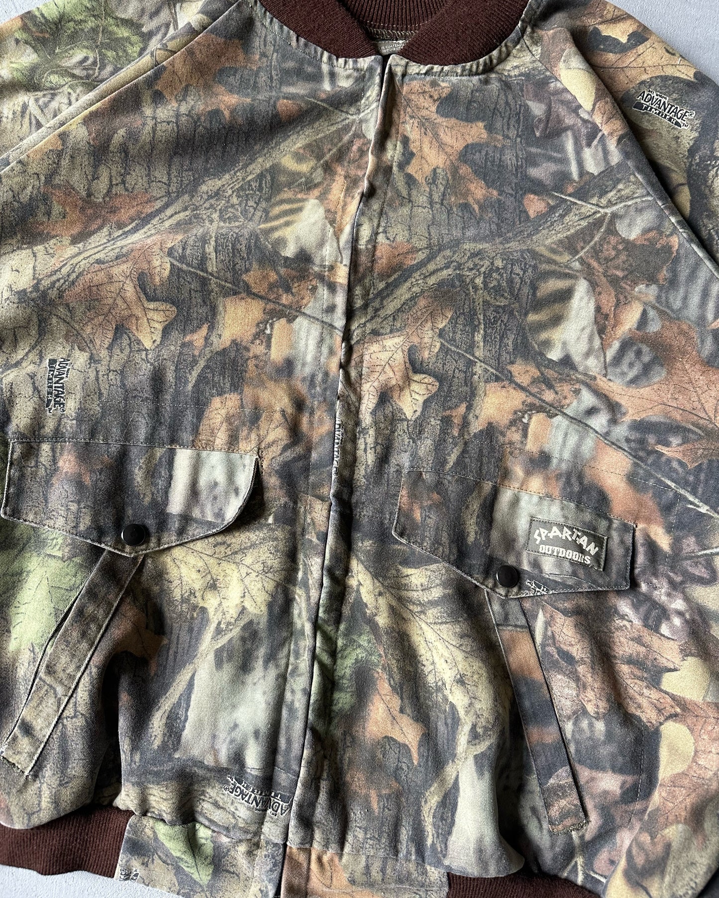 1990s - Camo Bomber Light Jacket - XXL/XXXL