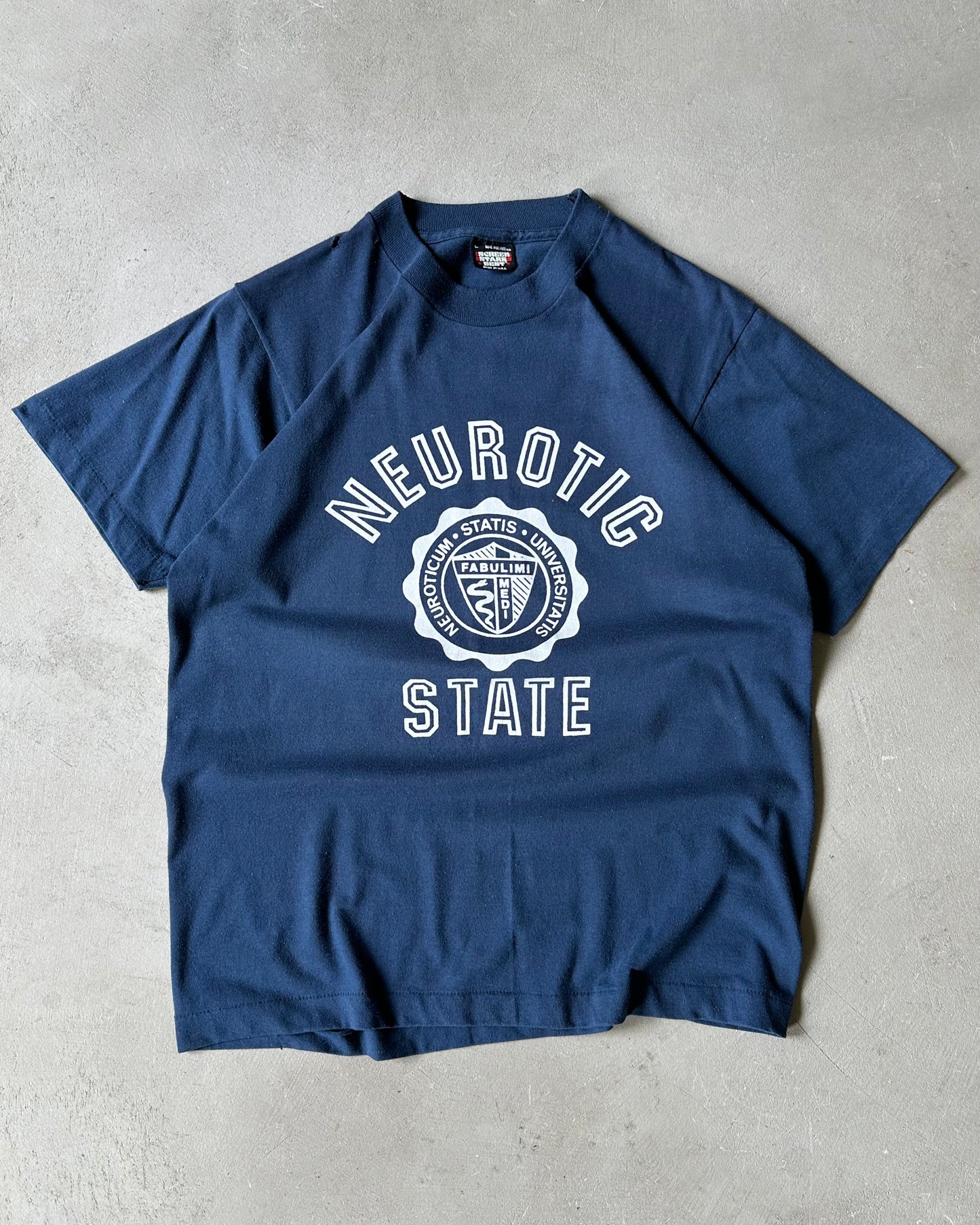 1990s - Navy Neurotic T-Shirt - M