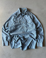 1970s - Wrangler "Musical Notes" Chambray Button Up - M