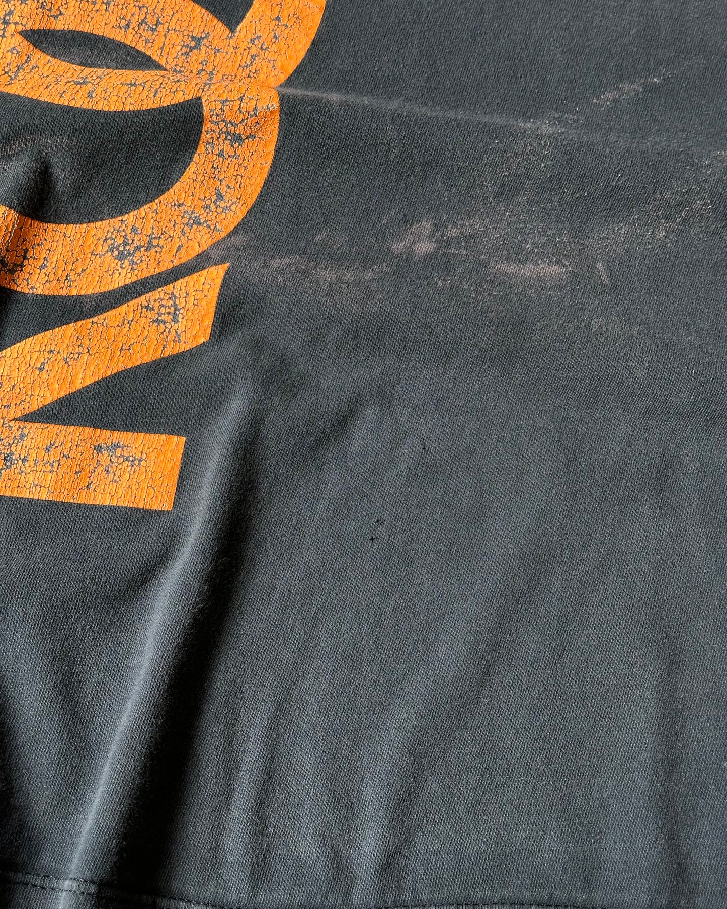 1990s - Faded Black KOOL Cropped T-Shirt - L