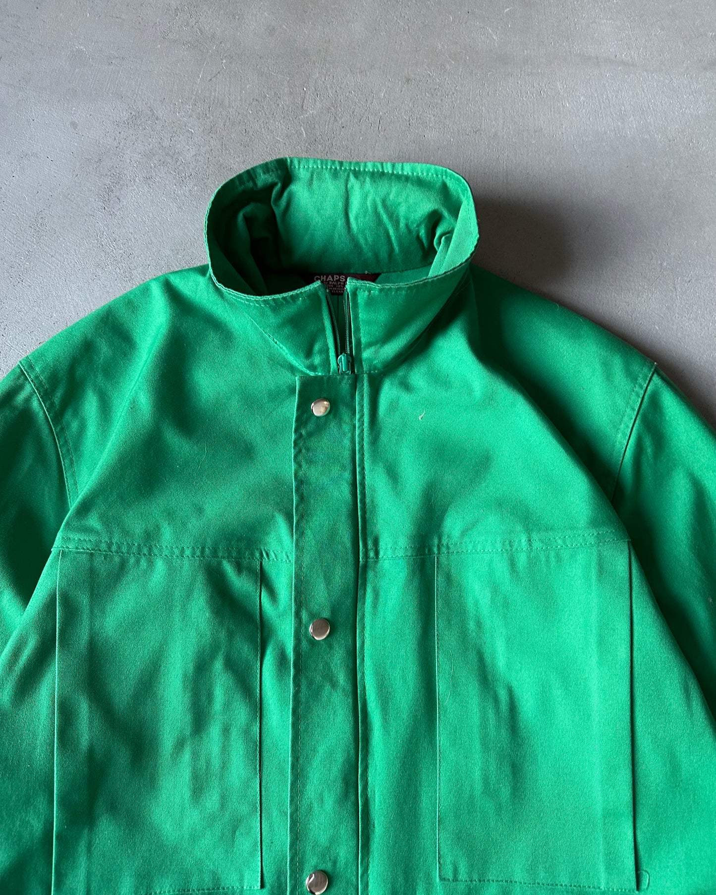 1980s - Green Chaps By RL Chore Light Coat - L