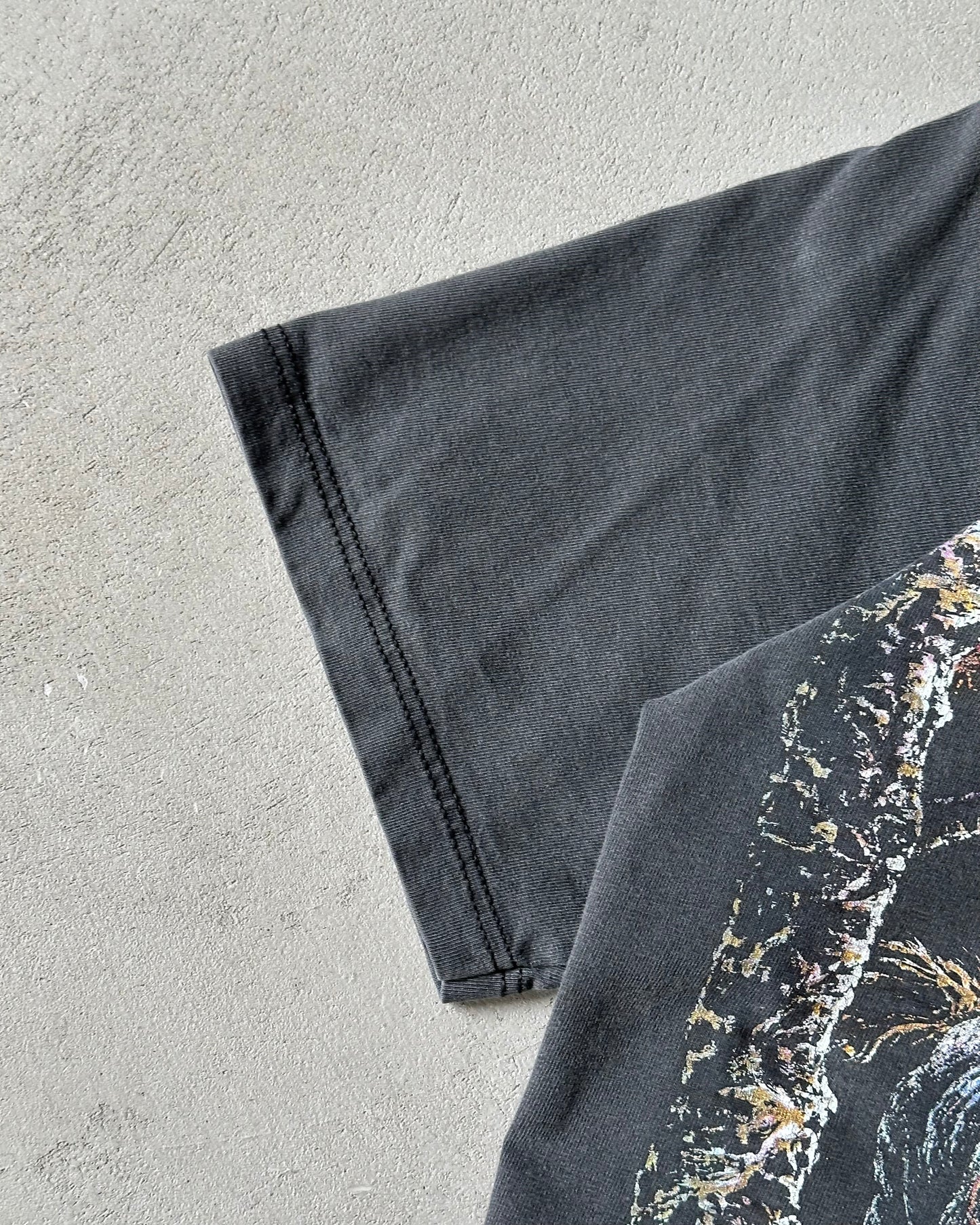 1990s - Faded Black Nature T-Shirt - M/L