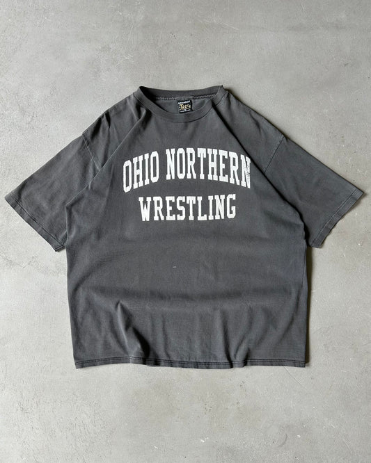 1990s - Faded Black Wrestling T-Shirt - XL
