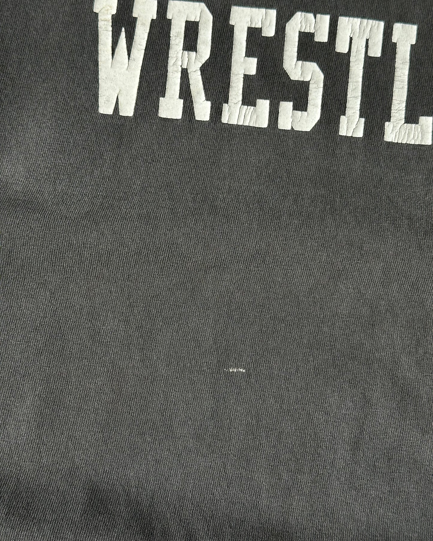 1990s - Faded Black Wrestling T-Shirt - XL