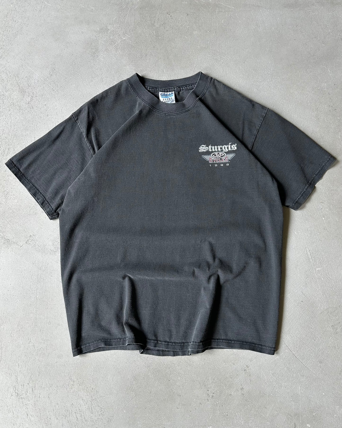 1990s - Faded Black Sturgis T-Shirt - L