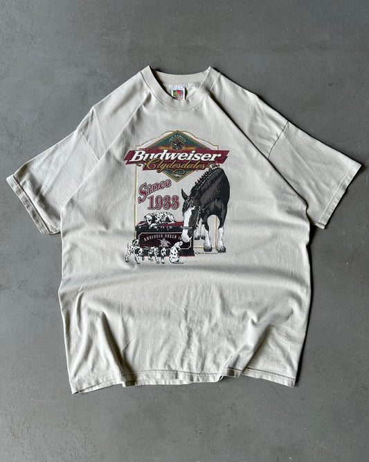 1990s - Beige Budweiser T-Shirt - XL/XXL