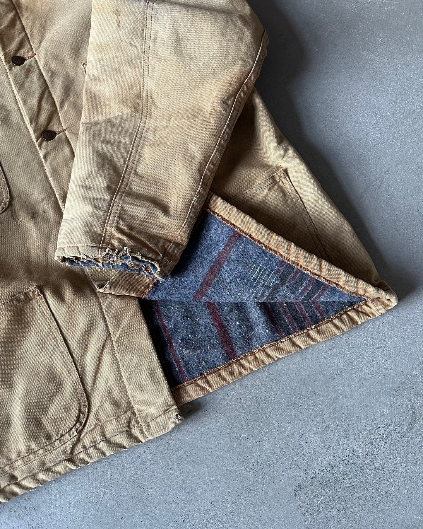 1990s - Distressed Tan Dickie's Chore Coat - M(Tall)