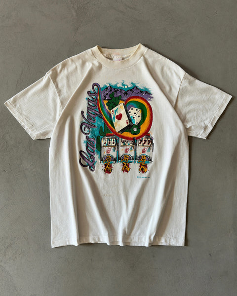 1990s - White Las Vegas T-Shirt - L