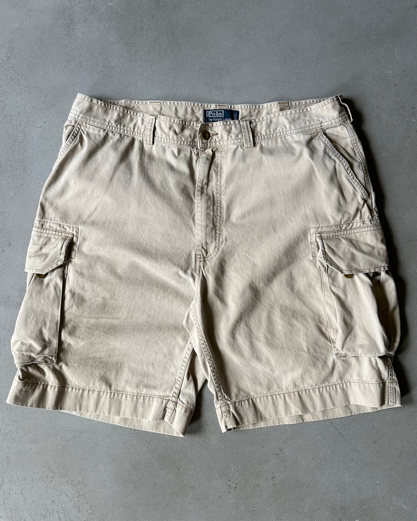 1990s - Beige Polo RL Cargo Shorts - 40