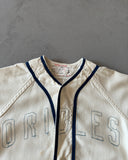 1960s - Cream/Navy Orioles Wilson Baseball Jersey - XS